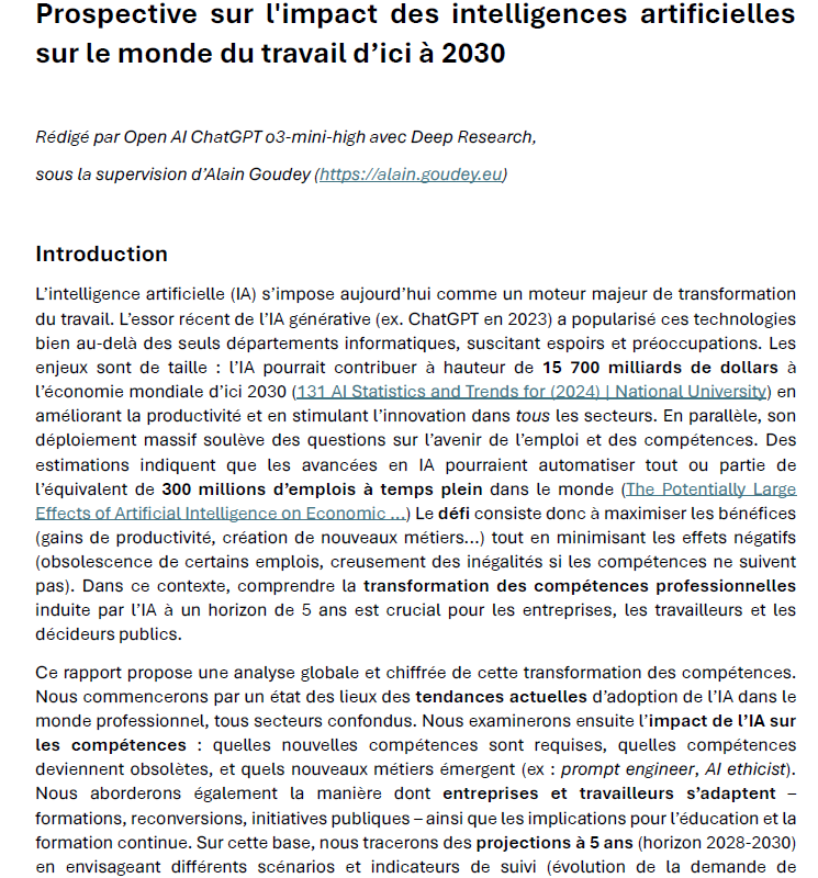 Prospective IA et compétences en 2030