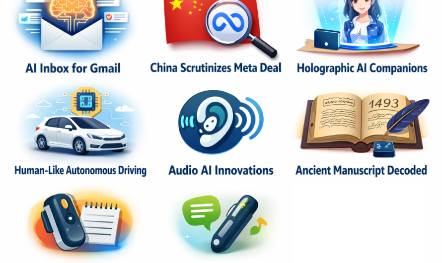Weekly AI S.02 : Gmail IA, Manus-Meta, Compagnon IA holographique, Alpamayo x Nvidia, Audio IA, Plaud, etc.