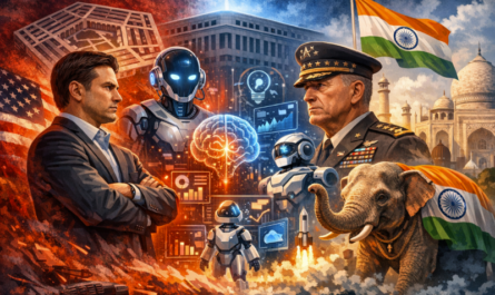 Illustration des actualités IA 2026 : géopolitique, agents autonomes et IA marketing