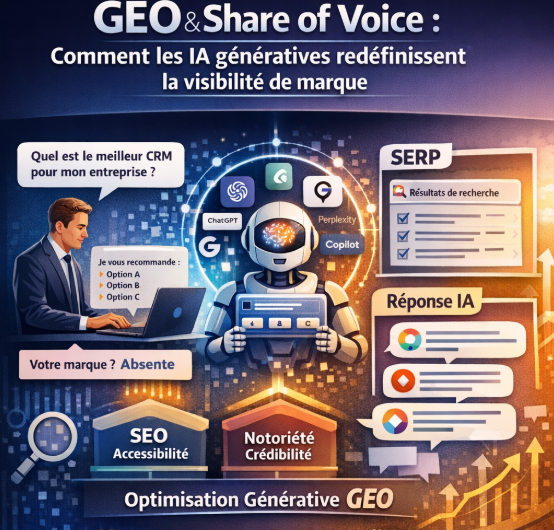 GEO marketing et Share of Voice : les IA génératives redéfinissent la visibilité des marques